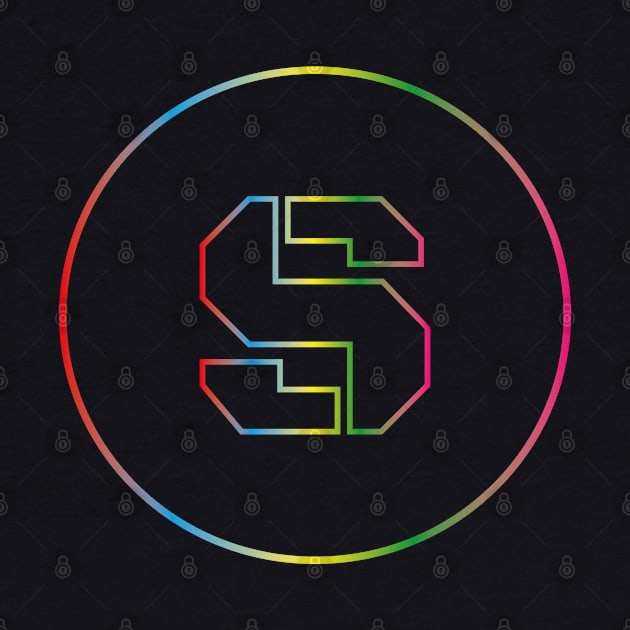 letter S colorful design by HB WOLF Arts